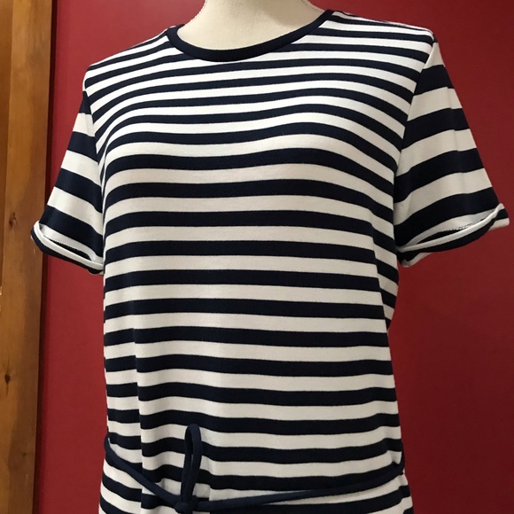 Dress in navy blue stripes - Picture 3 of 8